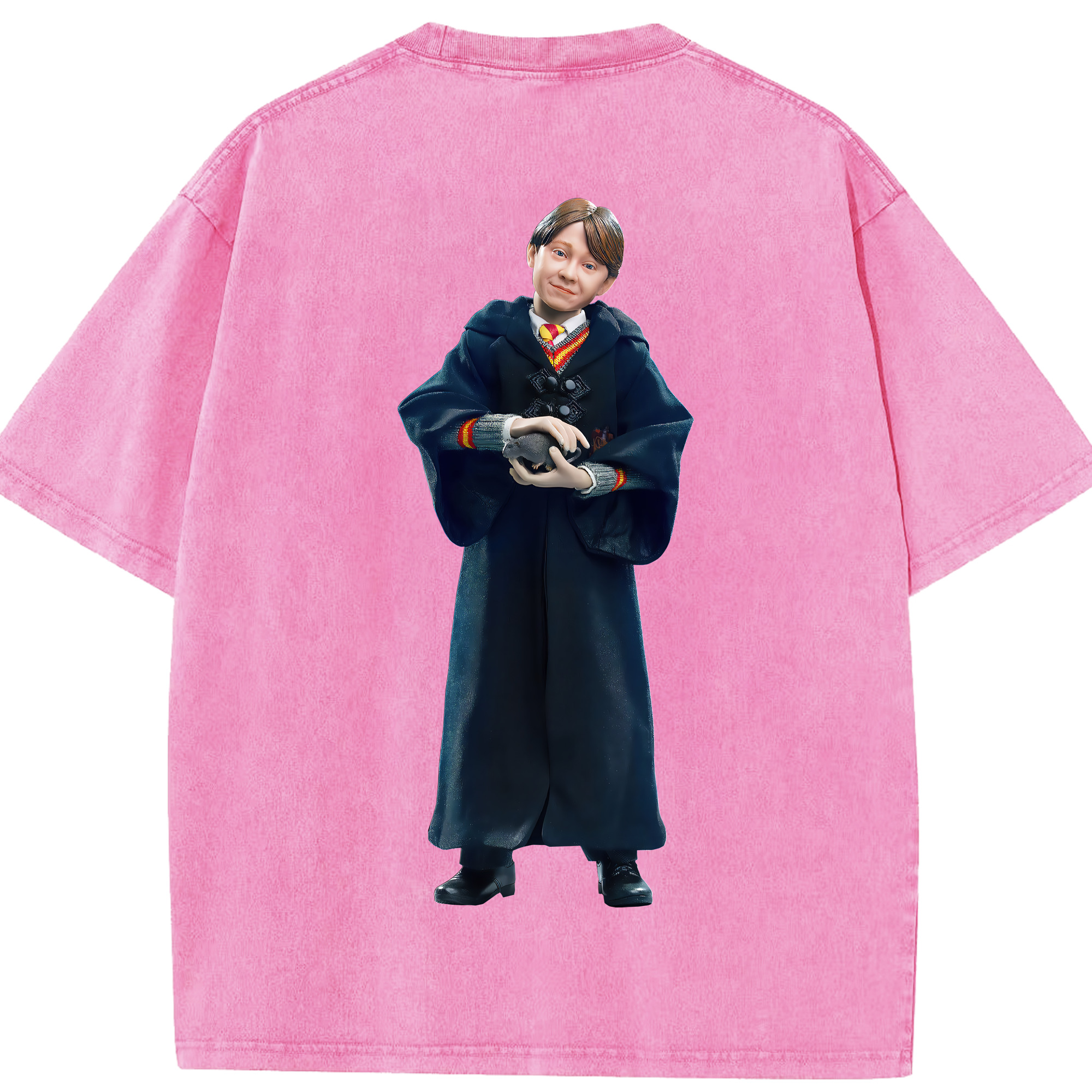 （画像用） Harry Potter ハリー・ポッターシリーズ 綿100% ヴィンテージ風 半袖Tシャツ（背面プリント）